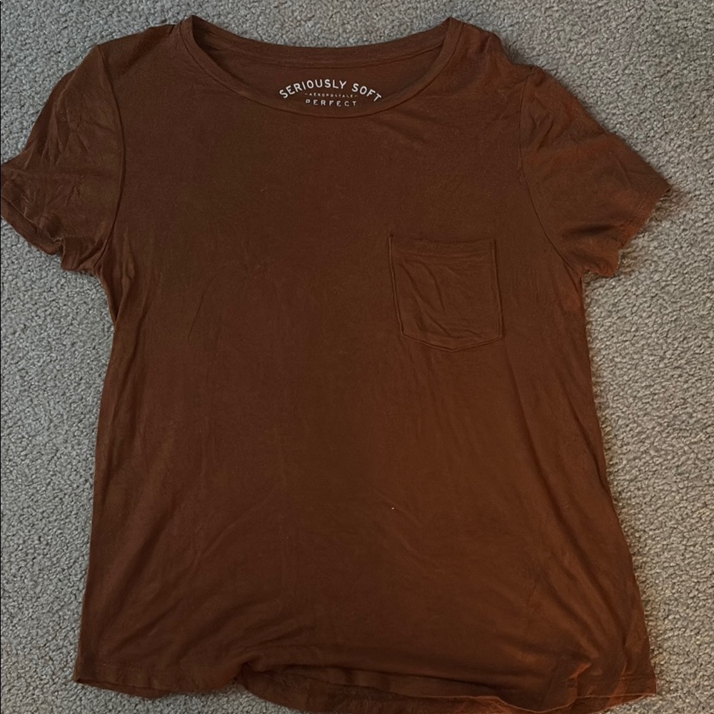 Aeropostale Seriously Soft Brown Tee